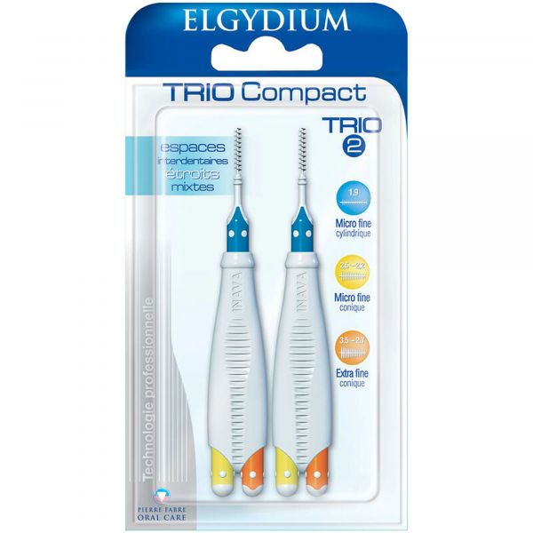 Elgydium Clinic Escovilhão Trio Compact Estreitos Mistos 2 Unidades
