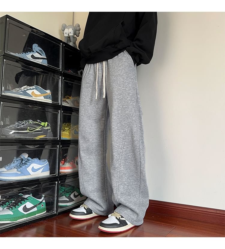 Diphon - Joggingbroek met trekkoord in de taille, effen paneel en rechte pijpen
