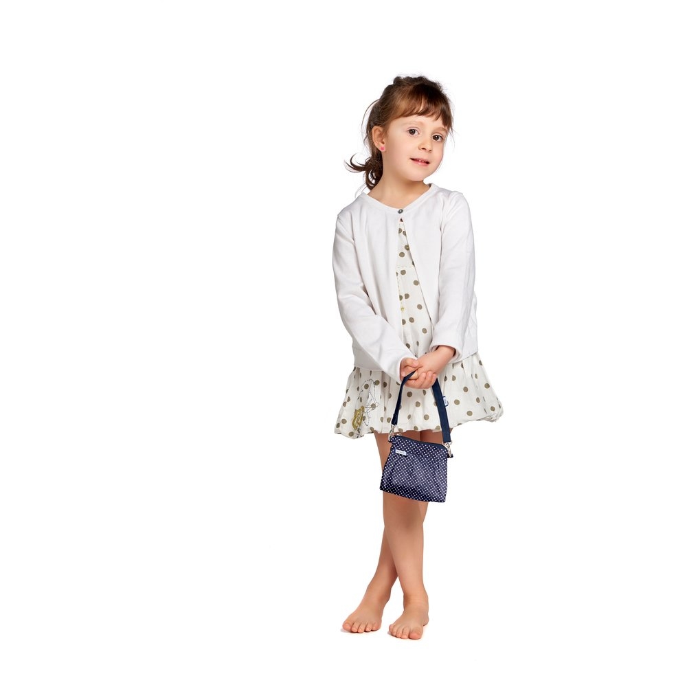 Mini Pochette Plissée Etoile Or Marine