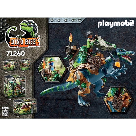 Spinosaure et Combattant Playmobil Dino Rise 71260
