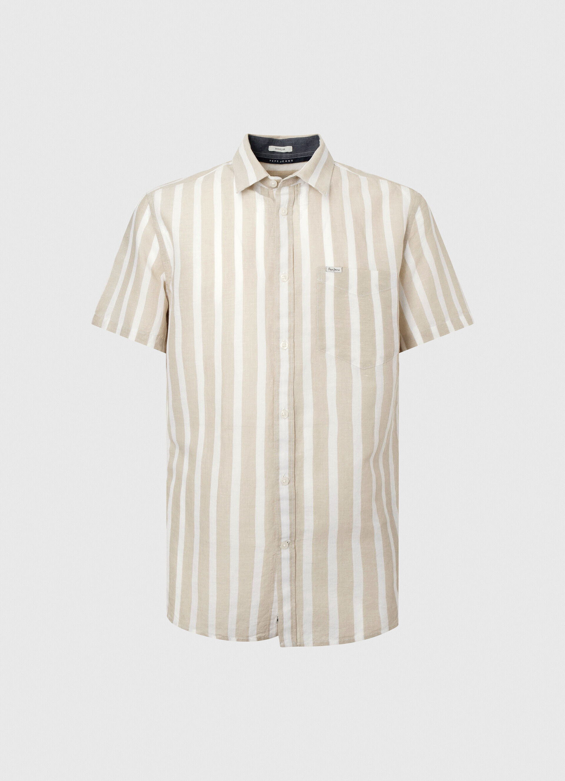 CAMISA DE MANGA CURTA LATIMER - bege malte