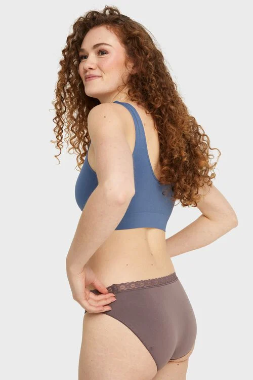 brassière sans coutures femme non préformée bleu