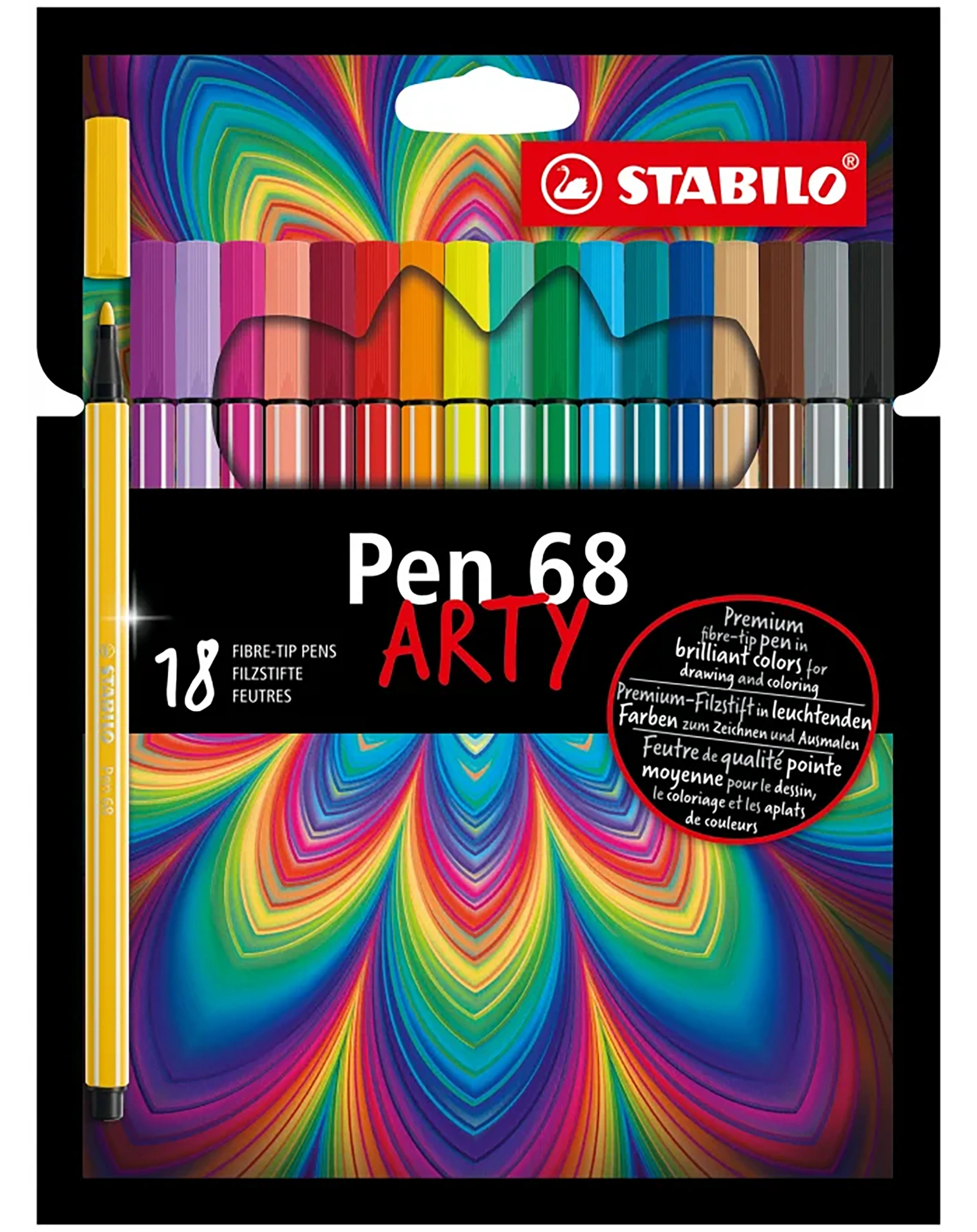Filzstift STABILO® Pen 68 ARTY 18er-Pack