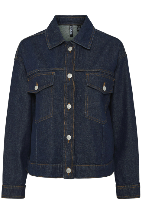 Pieces blauwe dames jas