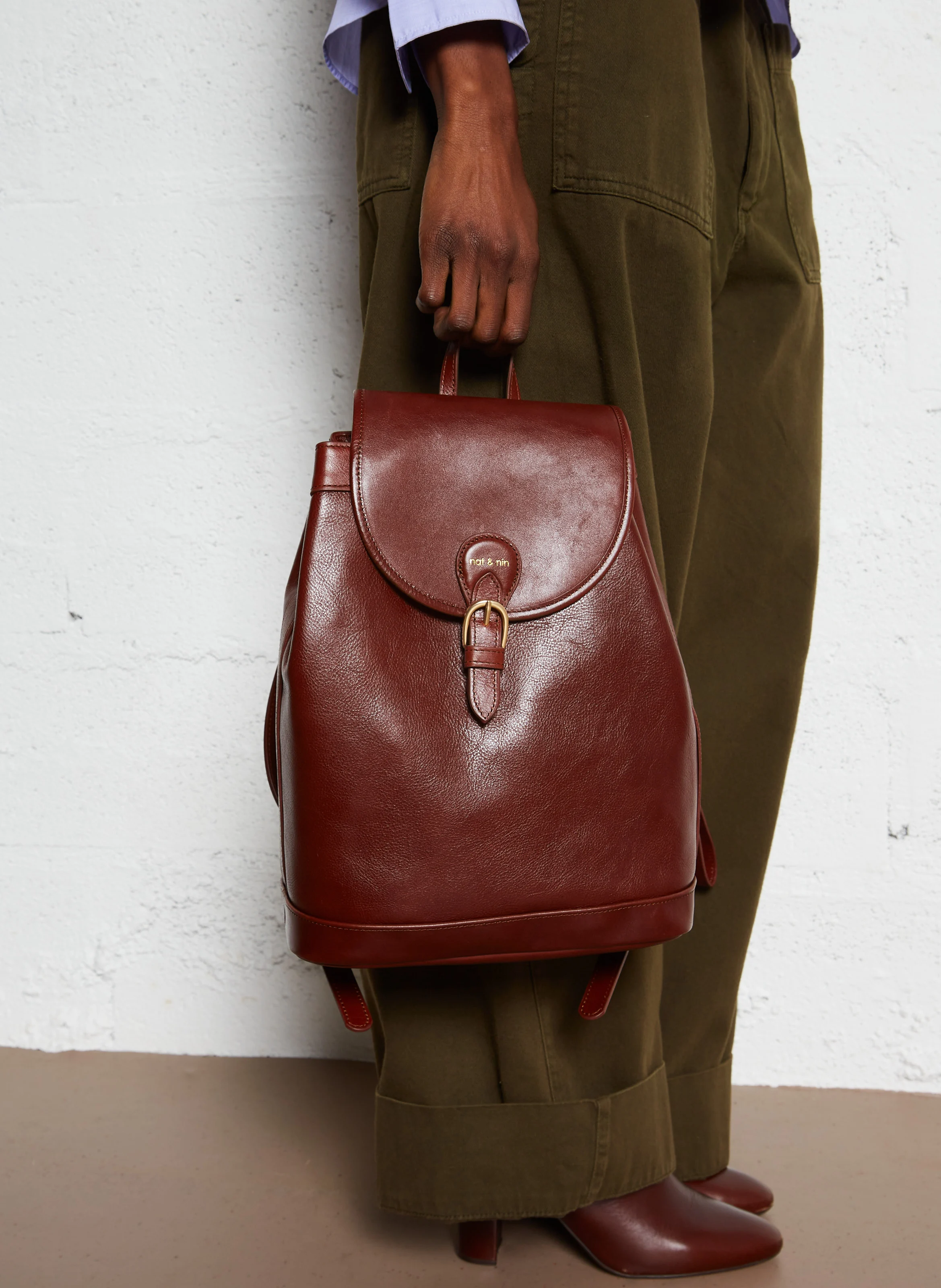 JUDE - Sac à dos en cuir | Marron