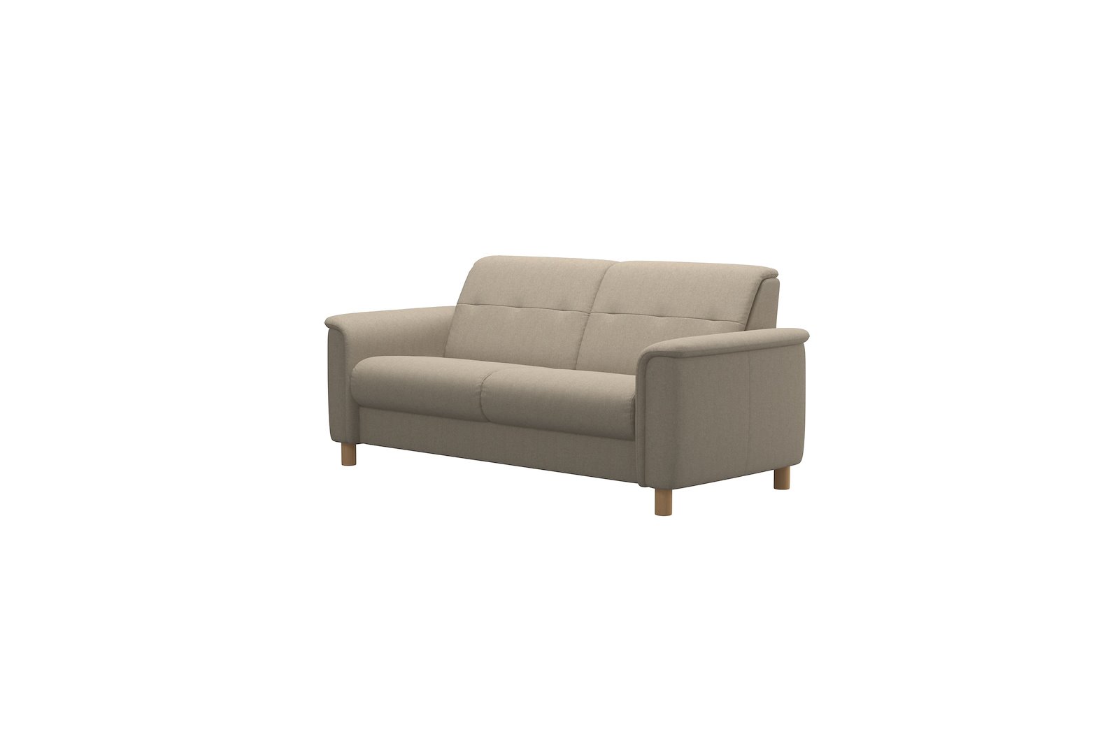 Flora 2,5-seter sofa Calido Light Beige - 11cm eikeben