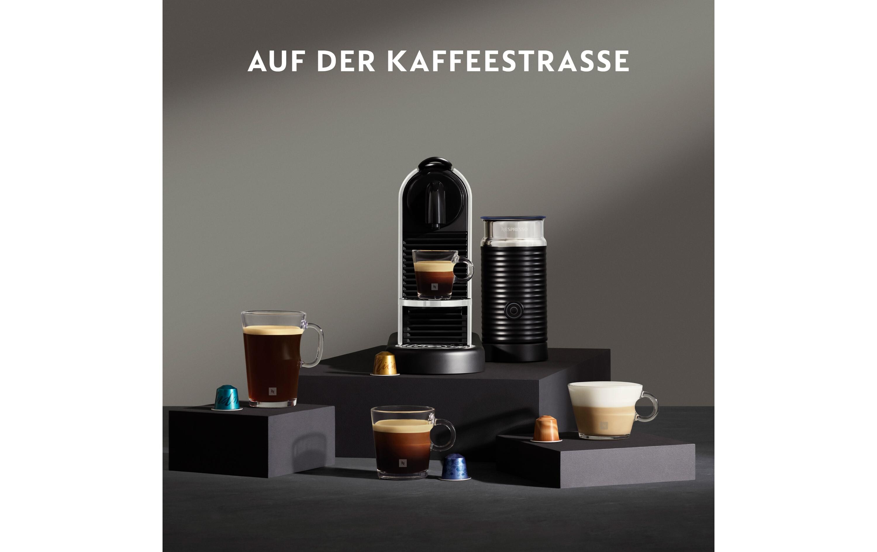 Kaffeemaschine Nespresso CitiZ Platinum&Milk EN330.M Silber<br>Elegante Nespressomaschine der Original Line mit Heisswasser-Funktion und Milchschäumer