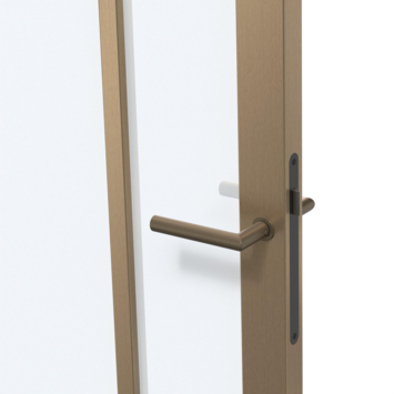 Arne & Bodil binnendeur ABE108 satijnglas - metallic brons staallook afwerking