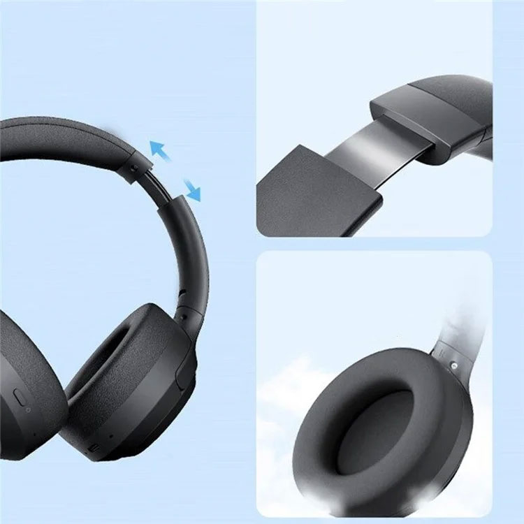 EB325 Bluetooth 5.4 Faltbarer On-Ear Kopfhörer Headset (300mAh) - Schwarz