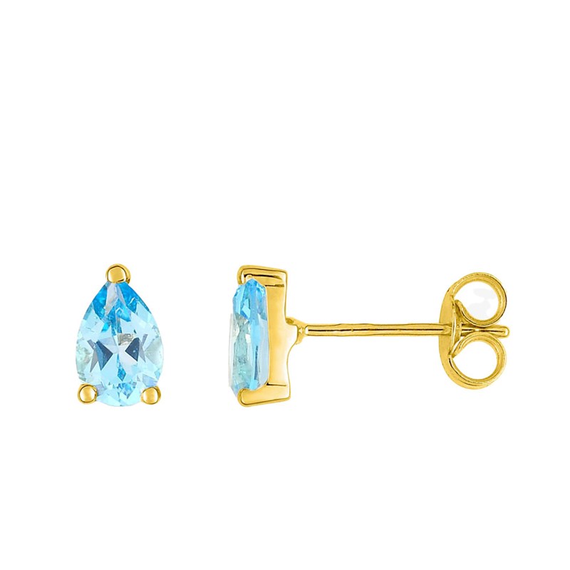 Boucles d'oreilles femme - topaze - Or 18 Carats