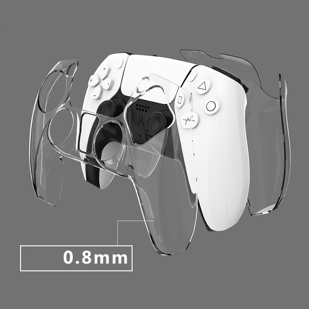 Sony Playstation PS5 / PS5 Slim Controller Full Cover Gehäuseabdeckung Schutzhülle - Transparent