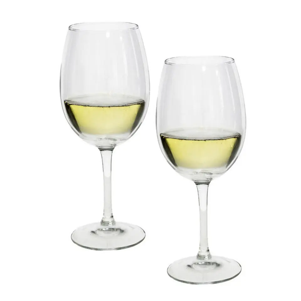 Gerimport Wijnglazen - 6 stuks - glas - 580 ml - voor rood en wit