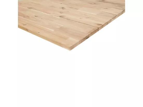 Étagère de vasque murale acier et bois massif d'acacia