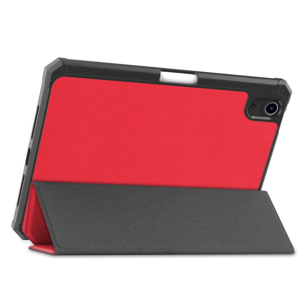 iPad Mini 7 (2024) / Mini 6 (2021) Leder Tasche Smart Cover Hülle - Rot