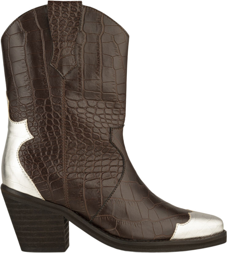 Shoe The Bear STB-Nancy Western Croco Dark brown