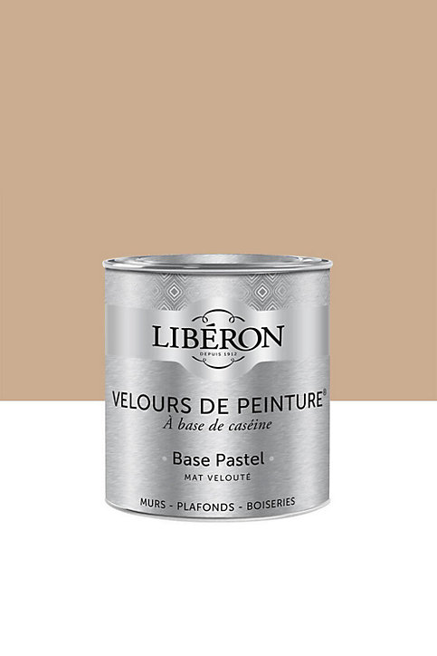Peinture multisupport murs, plafonds et boiseries Velours de peinture beige confiture de lait Libéron 0,5L
