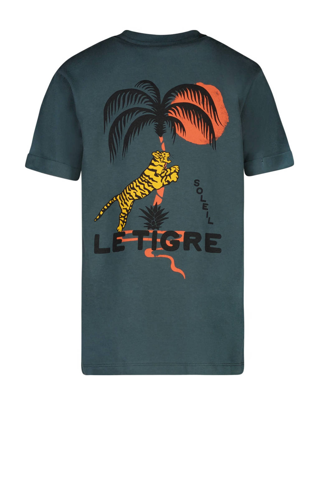 Cars T-shirt DRAYCO met backprint mosgroen