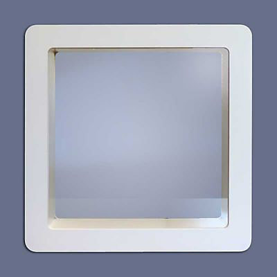 Hublot de porte Skylab MDF prépeint 42 x 42 cm