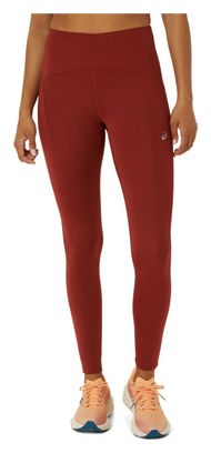 Collant Long Asics Road High Waist Tight Rouge Femme