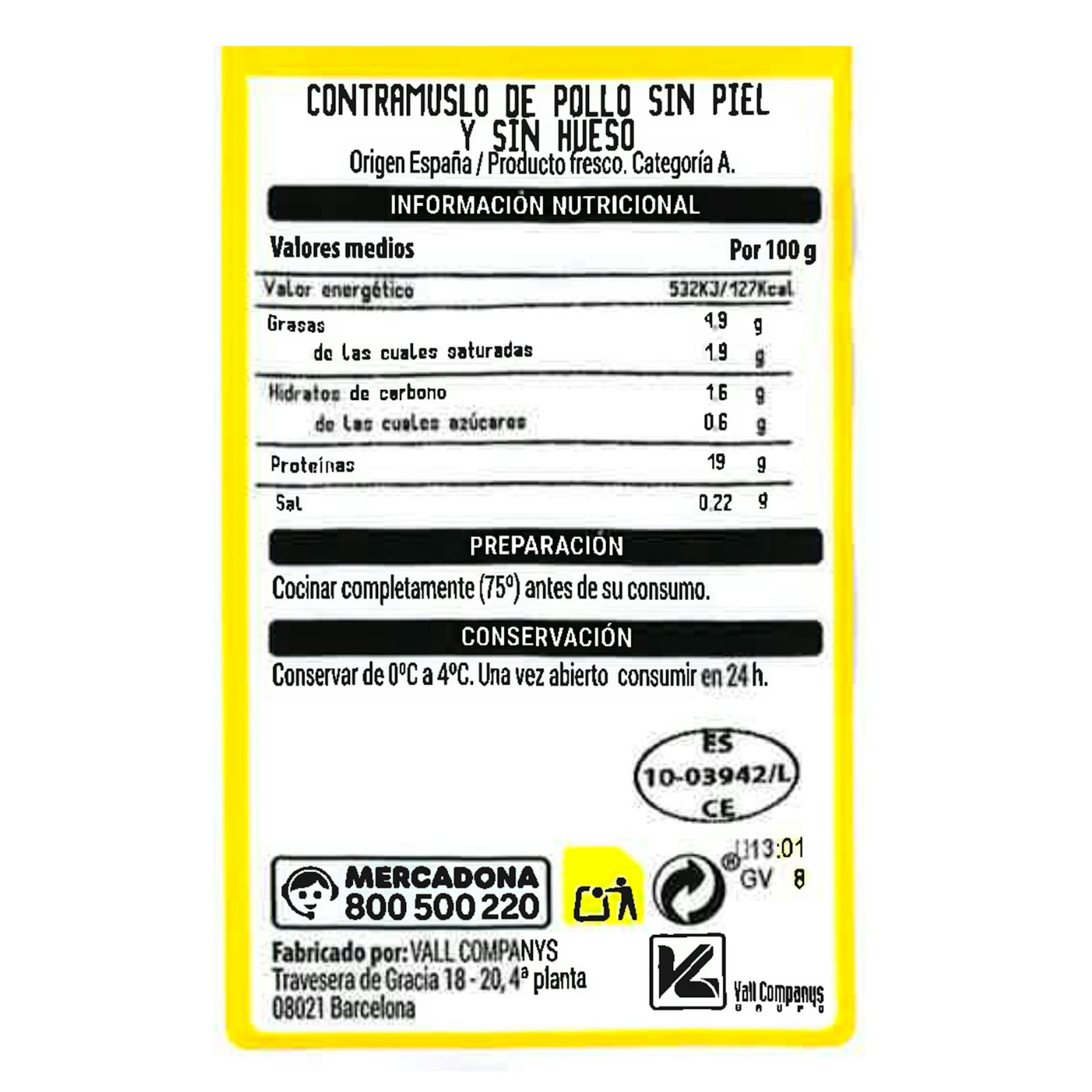 Cuisses de poulet désossées et sans peau