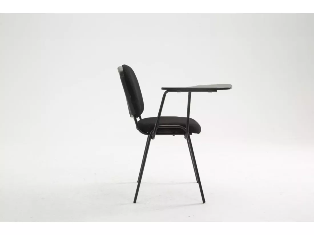 Chaise de salle à manger - Tissu & Métal noir mat - Noir - Ken mit Klapptisch