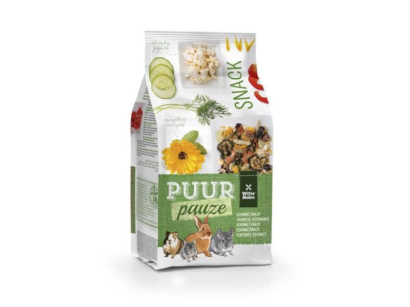 Witte Molen Snack Puur Snackmüsli für Kaninchen & Nager, 70 Gourmet-Snack für Kaninchen und Nager