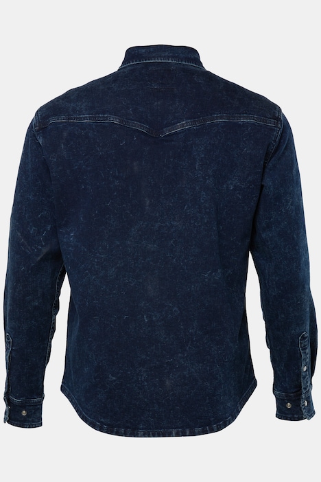 JP 1880 Jeanshemd FLEXNAMIC®, Denim, Langarm, Kentkragen, Modern Basic Fit, bis 8 XL