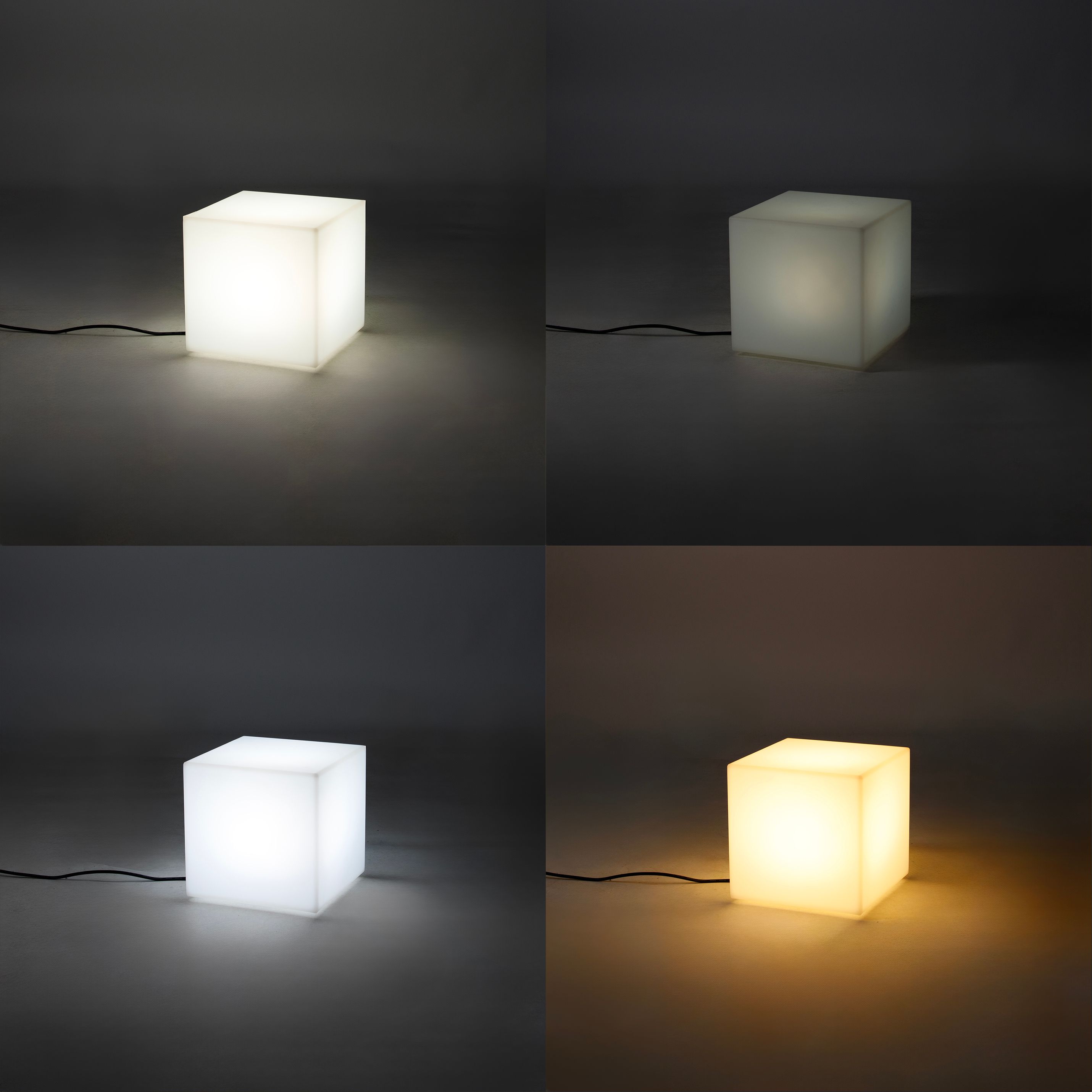 Smart buitenlamp wit 30 cm vierkant incl. LED A60 IP44 - Nura