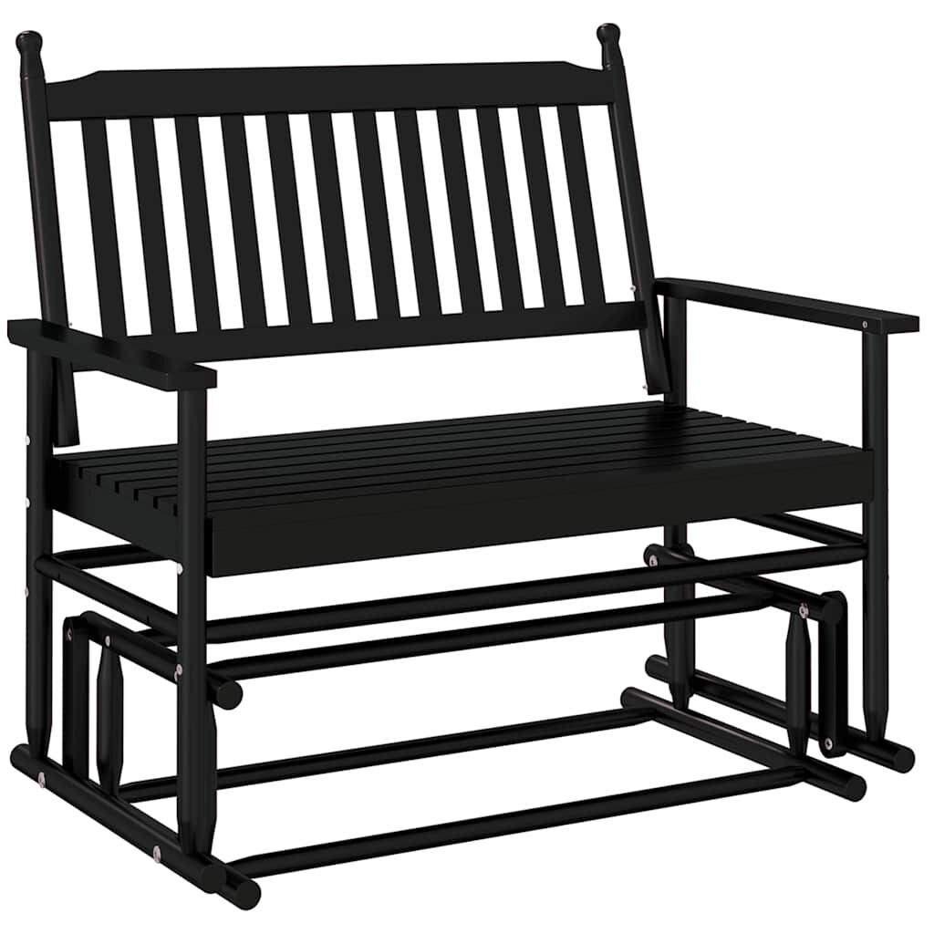 vidaXL Schommelbank Zwart 118x70x104,5 cm Massief Populierenhout