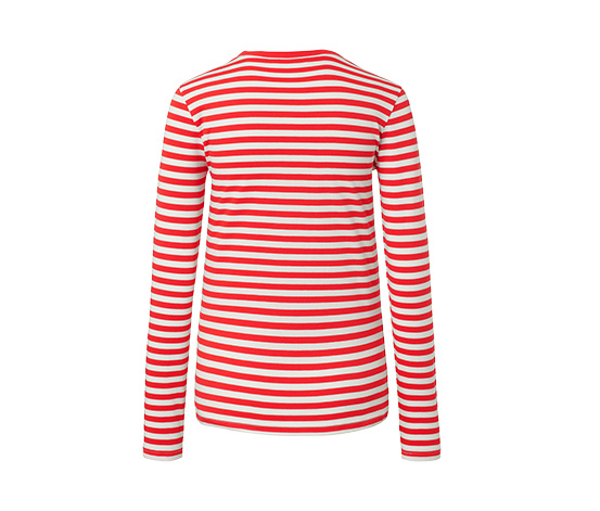 Gestreiftes Langarmshirt, rot-weiß