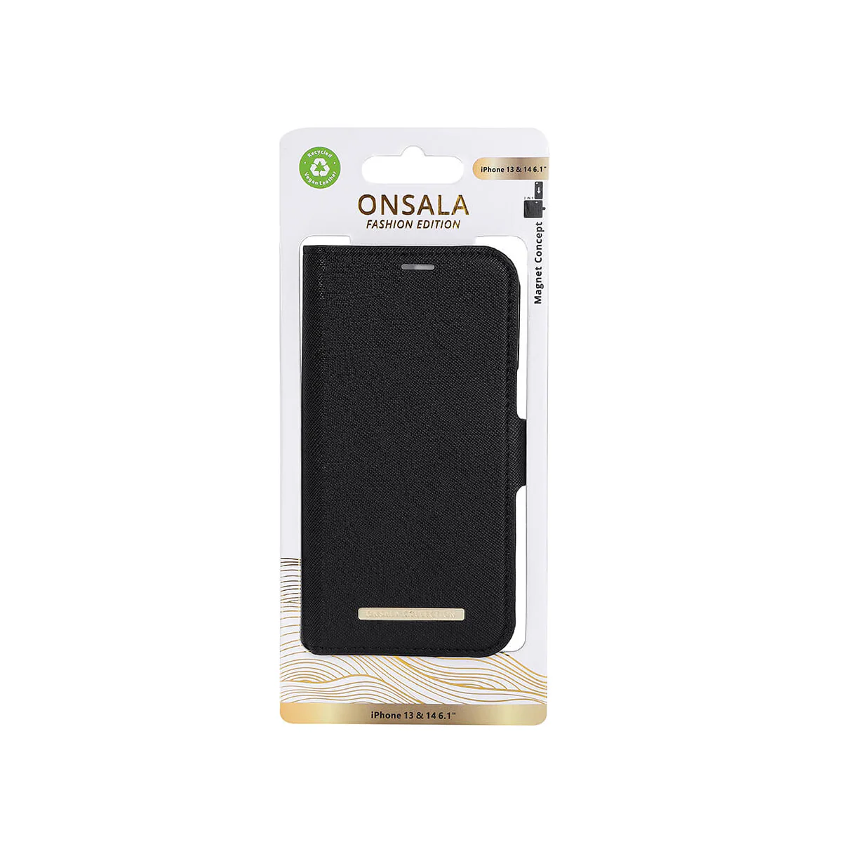 Onsala Apple iPhone 14 Plus lommebokdeksel (midnattsort)