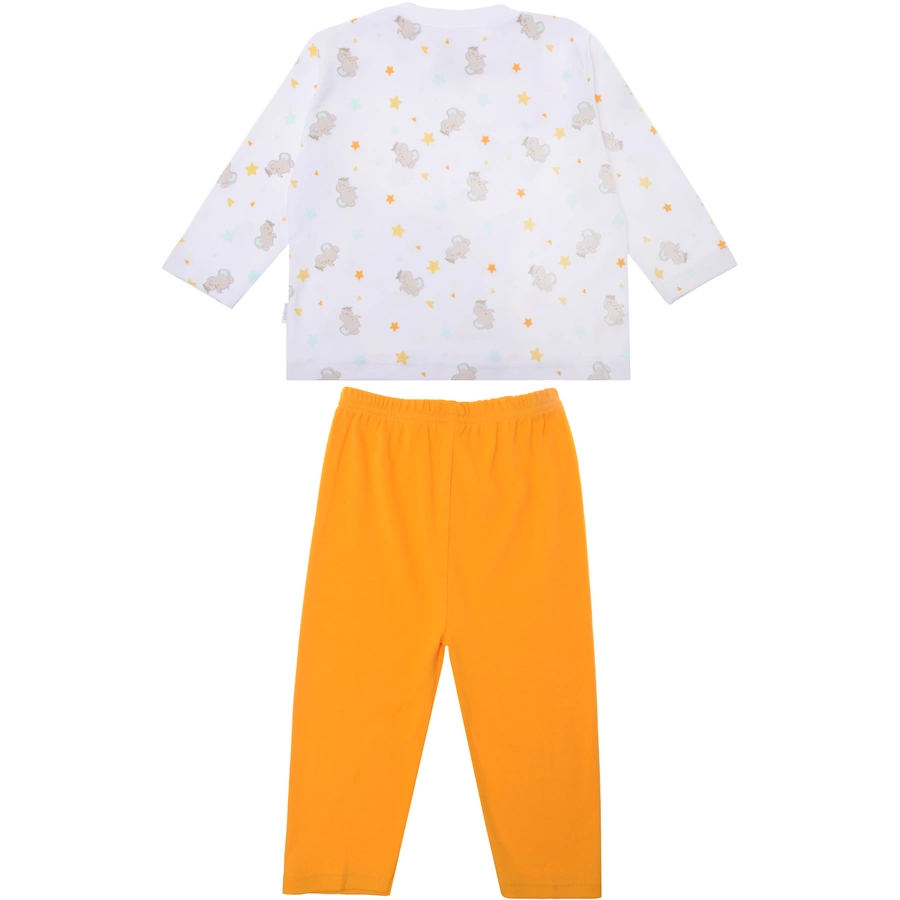 Liliput Zweiteiliger Schlafanzug Elefant weiss-orange