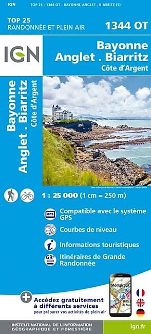 IGN - TOP 25 1344 OT BAYONNE ANGLET 1 25 000