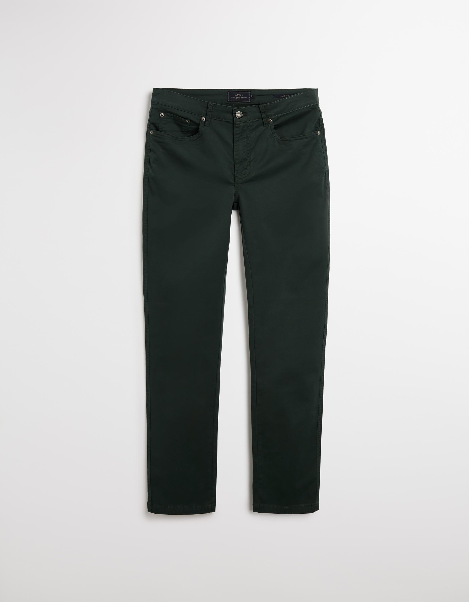Calças 'Slim Fit', Homem, Verde Escuro