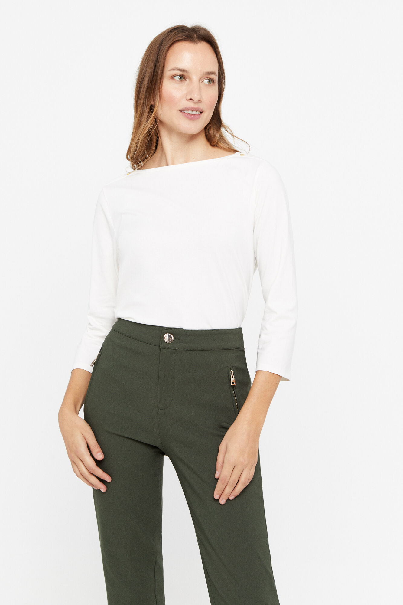 Calça jeans skinny - Cáqui