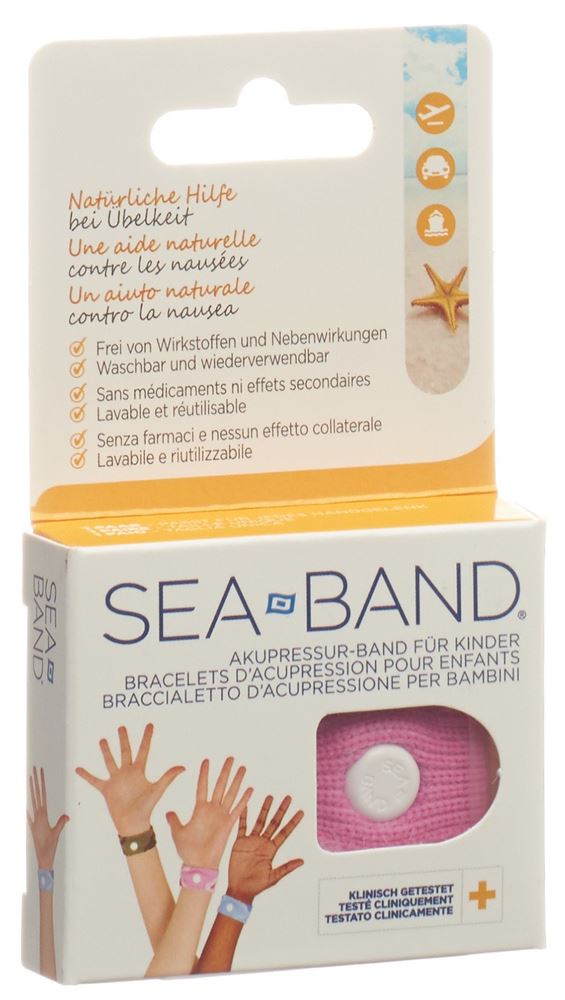 SEA-BAND Akupressurband Kinder pink 1 Paar