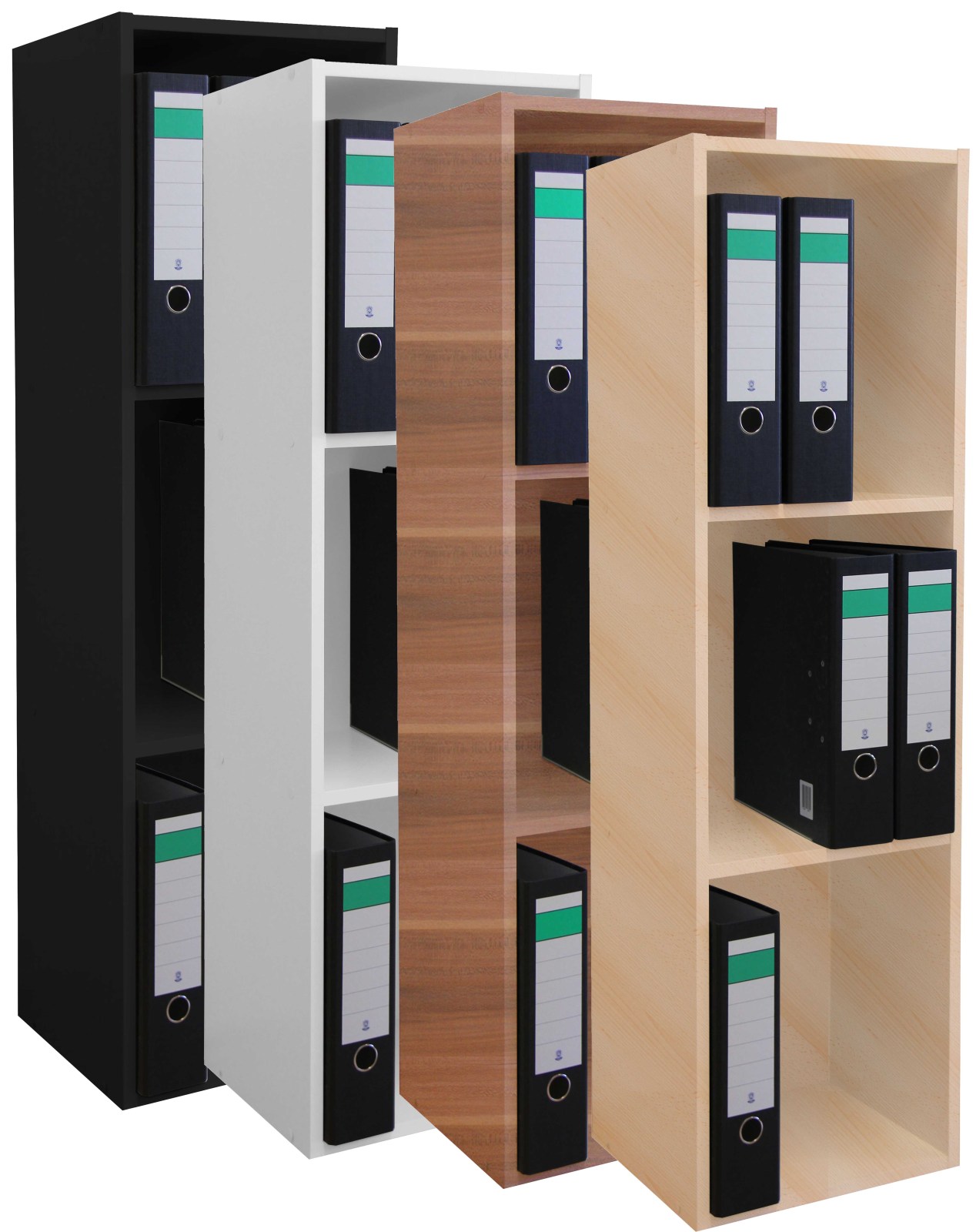 Büro-Regal OFFAS - schwarz - 34 cm