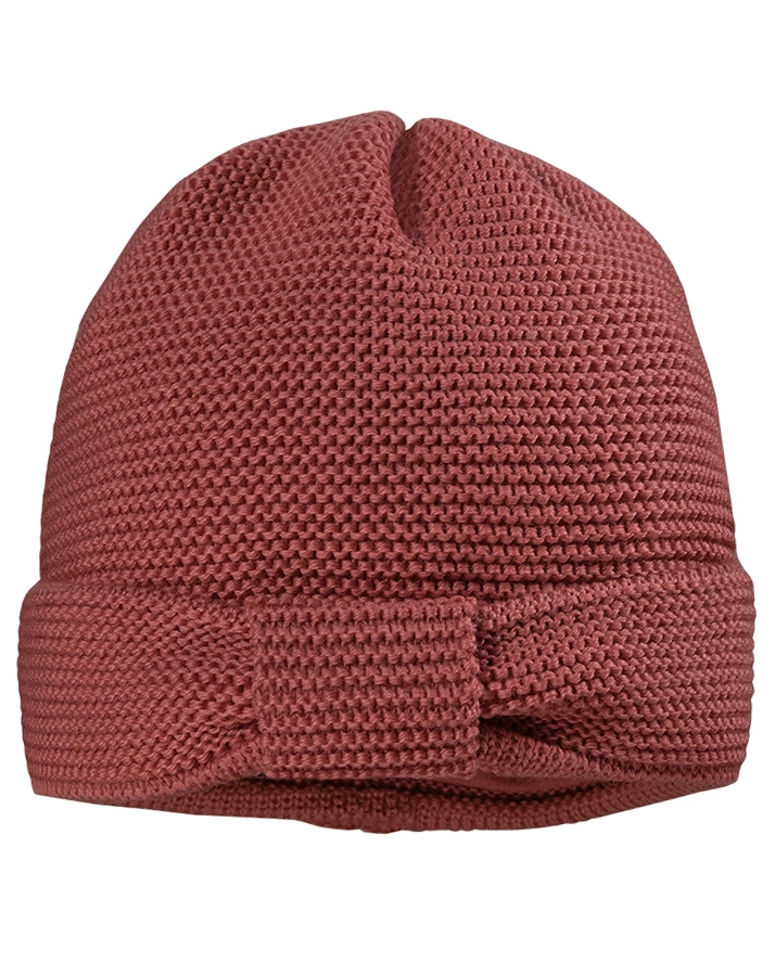 Woll-Mütze TURBAN  in rosewood