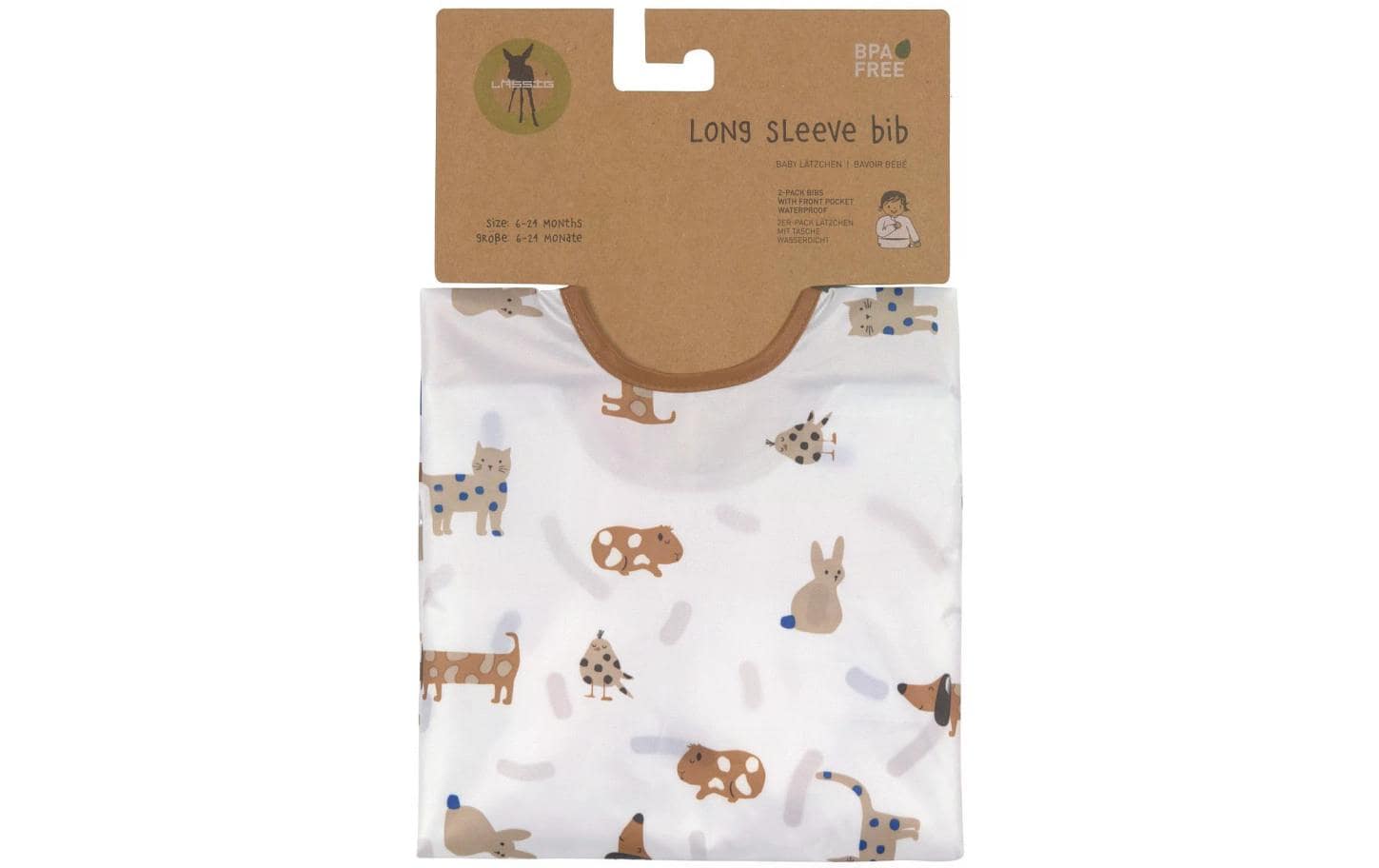 Ärmel-Lätzchen 2er Set Little Mateys Royal Blue 80 x 36 cmLangarm-Lätzchen für Kinder