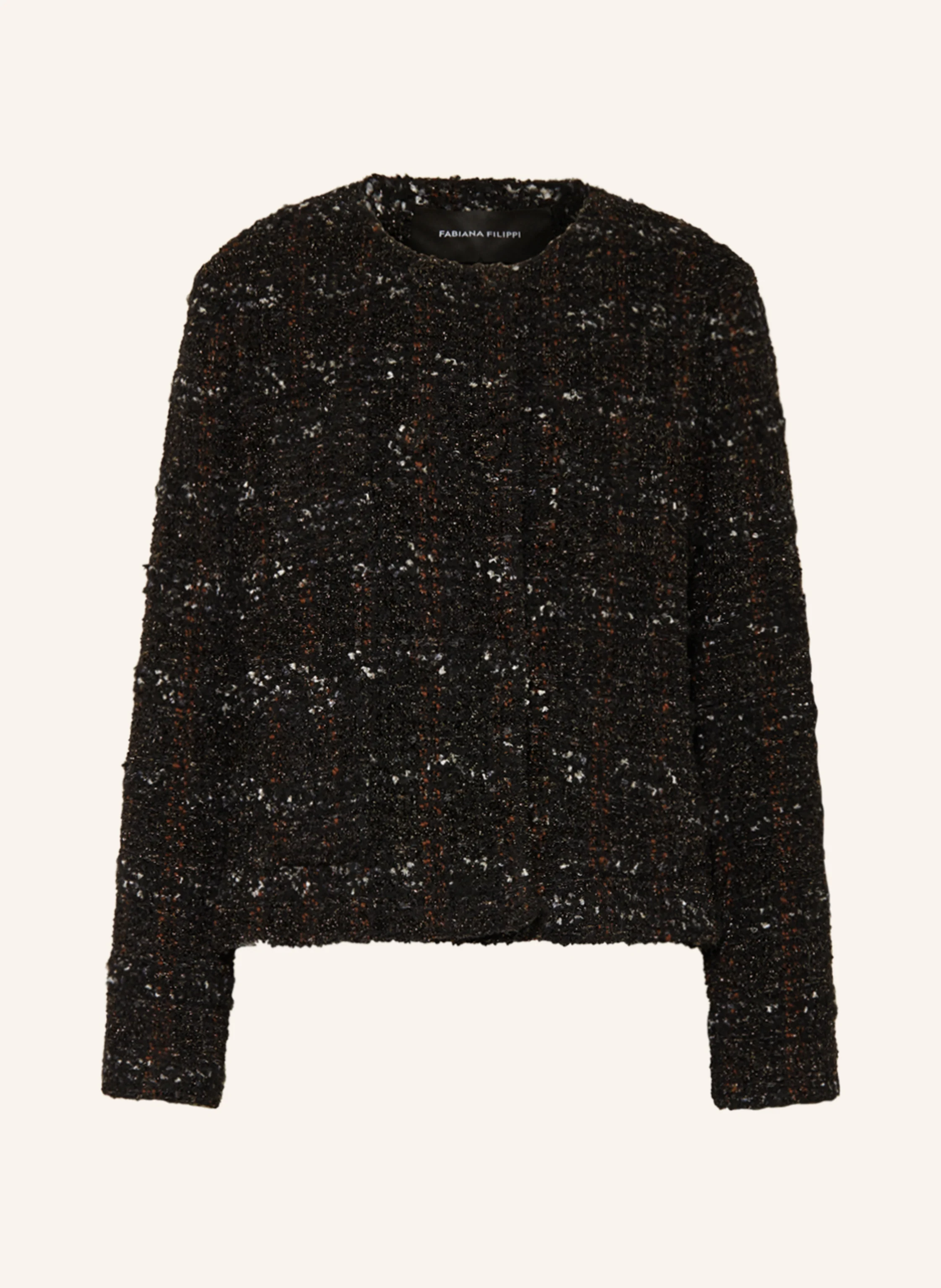 FABIANA FILIPPI Bouclé-Jacke mit Glitzergarn
