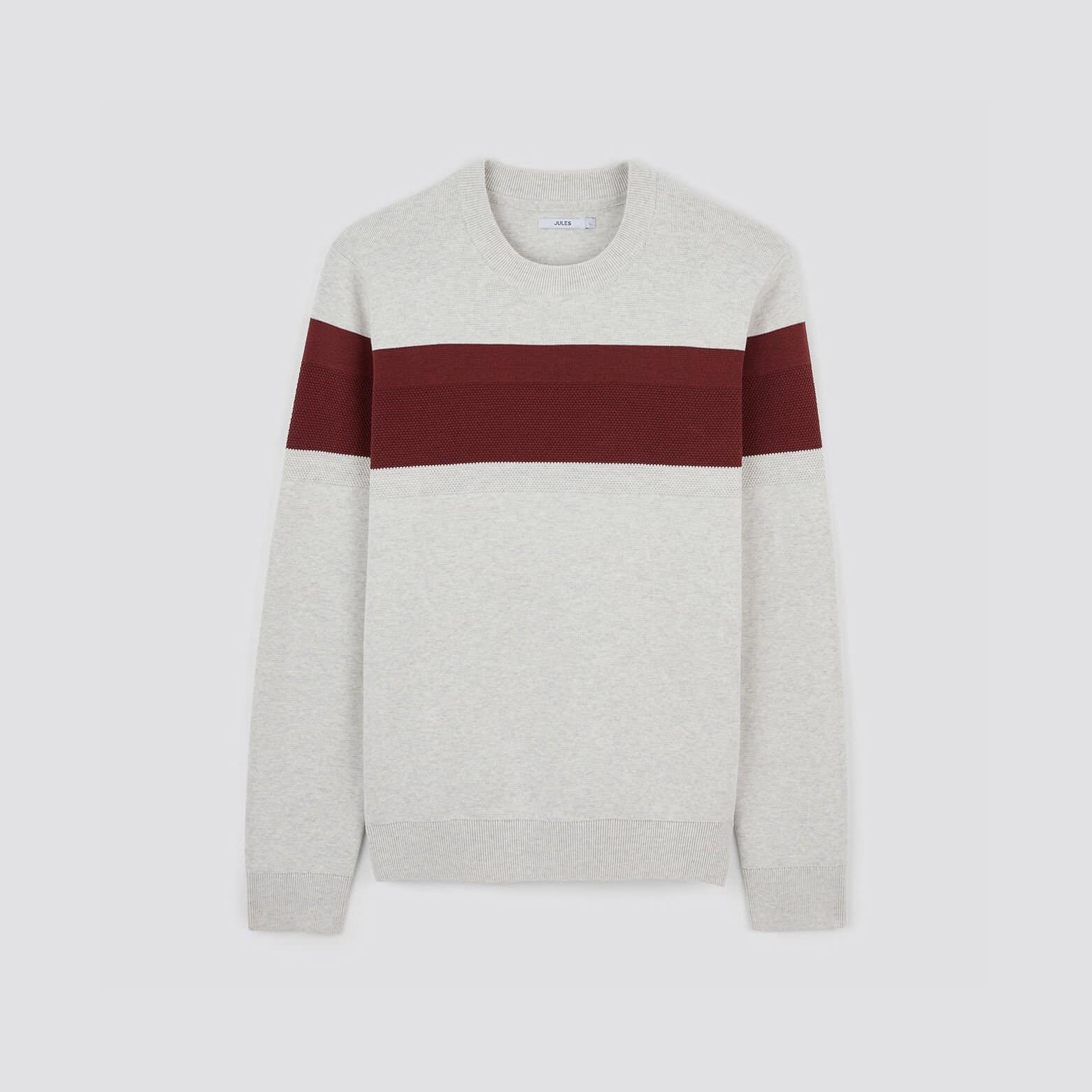 Pull colorblock 'le parfait by JULES' Gris clair