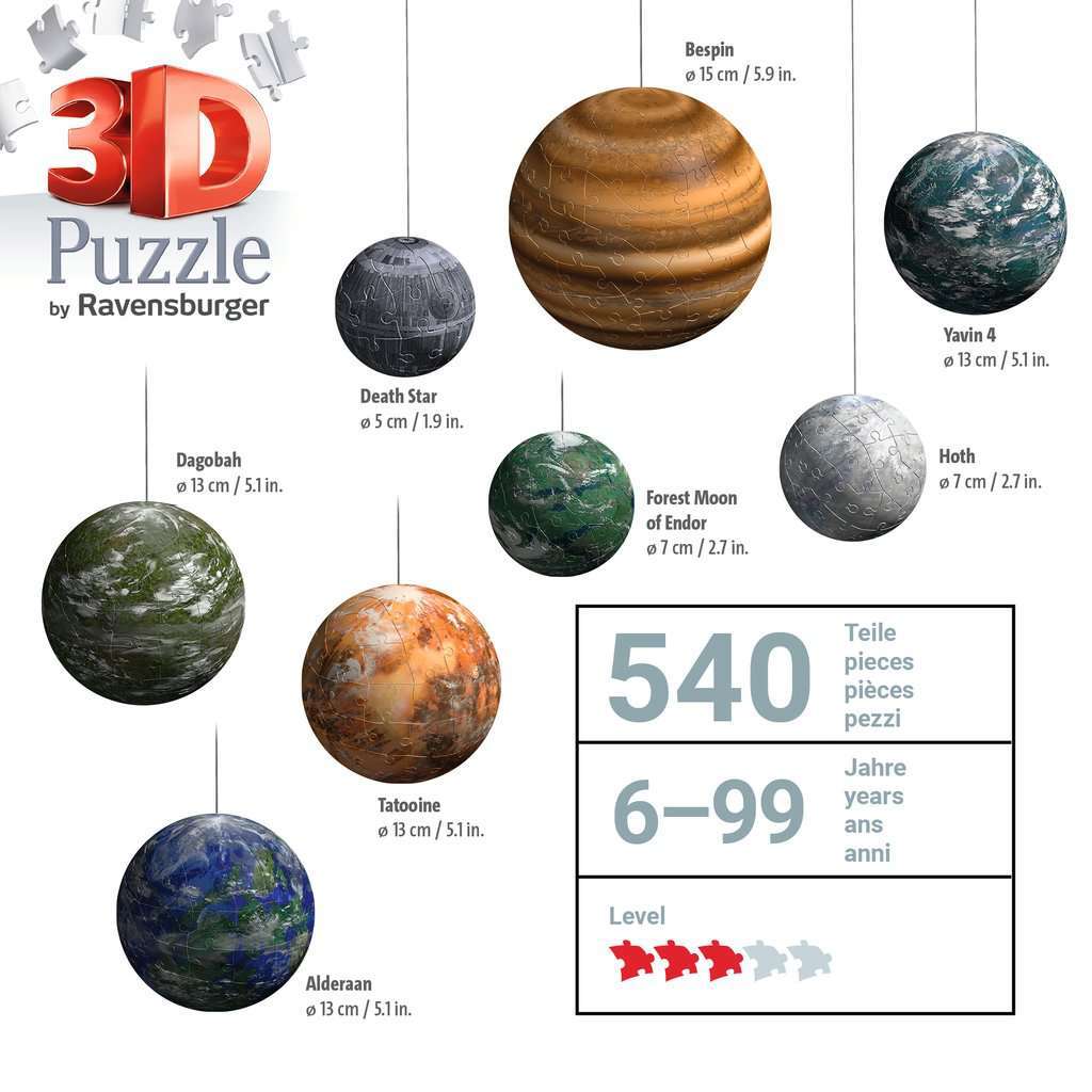 Ravensburger Spiel Puzzle-Ball Sortiment: Himmelskörper der Star Wars Galaxie