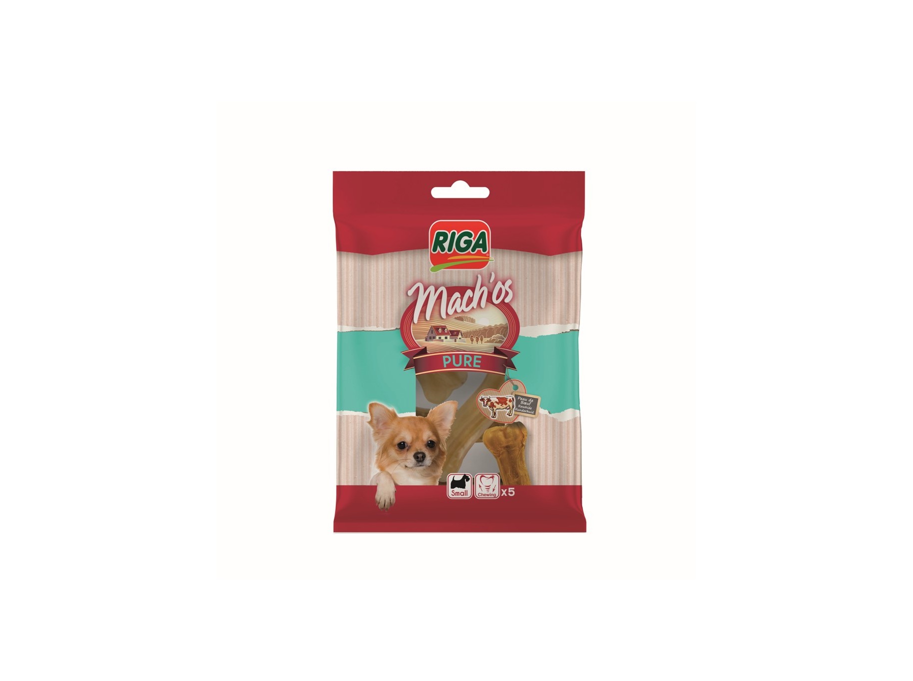 SNACKS PARA CÃO RIGA MACH'OS OSSO S PACK 5 UNIDADES