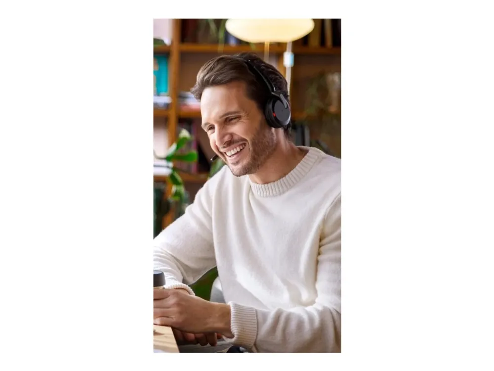 Jabra Evolve2 65 Flex UC Stereo - Headset - på øret - Bluetooth - trådløs - aktiv støjfjerning - USB-A - sort - Optimeret til UC