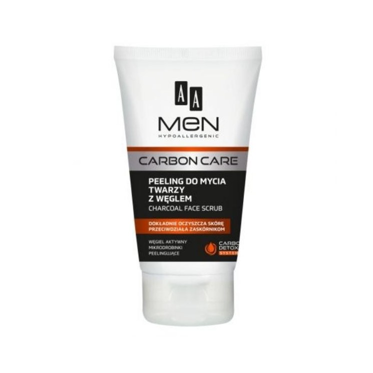 AA Men Carbon Care Face wash Peeling met houtskool 150 ml