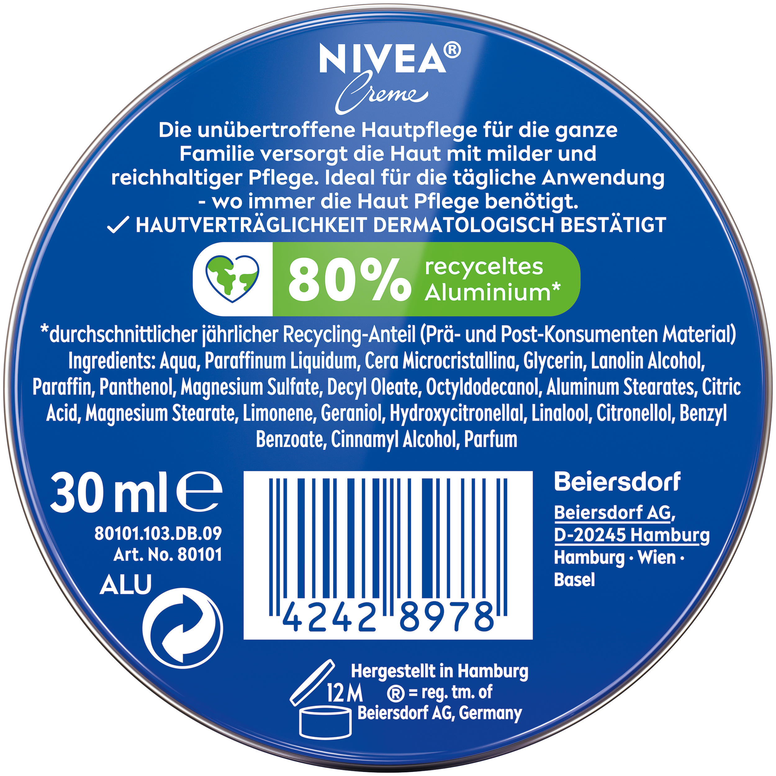 Nivea Creme Creme Ds 30 ml