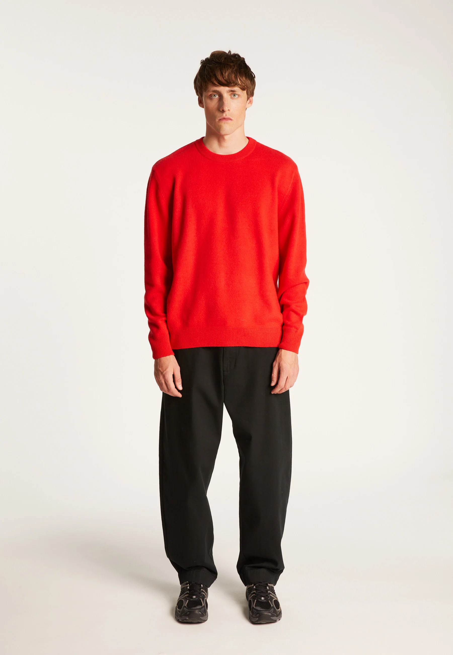 THOMAS - Pull col rond en laine mérinos | Rouge