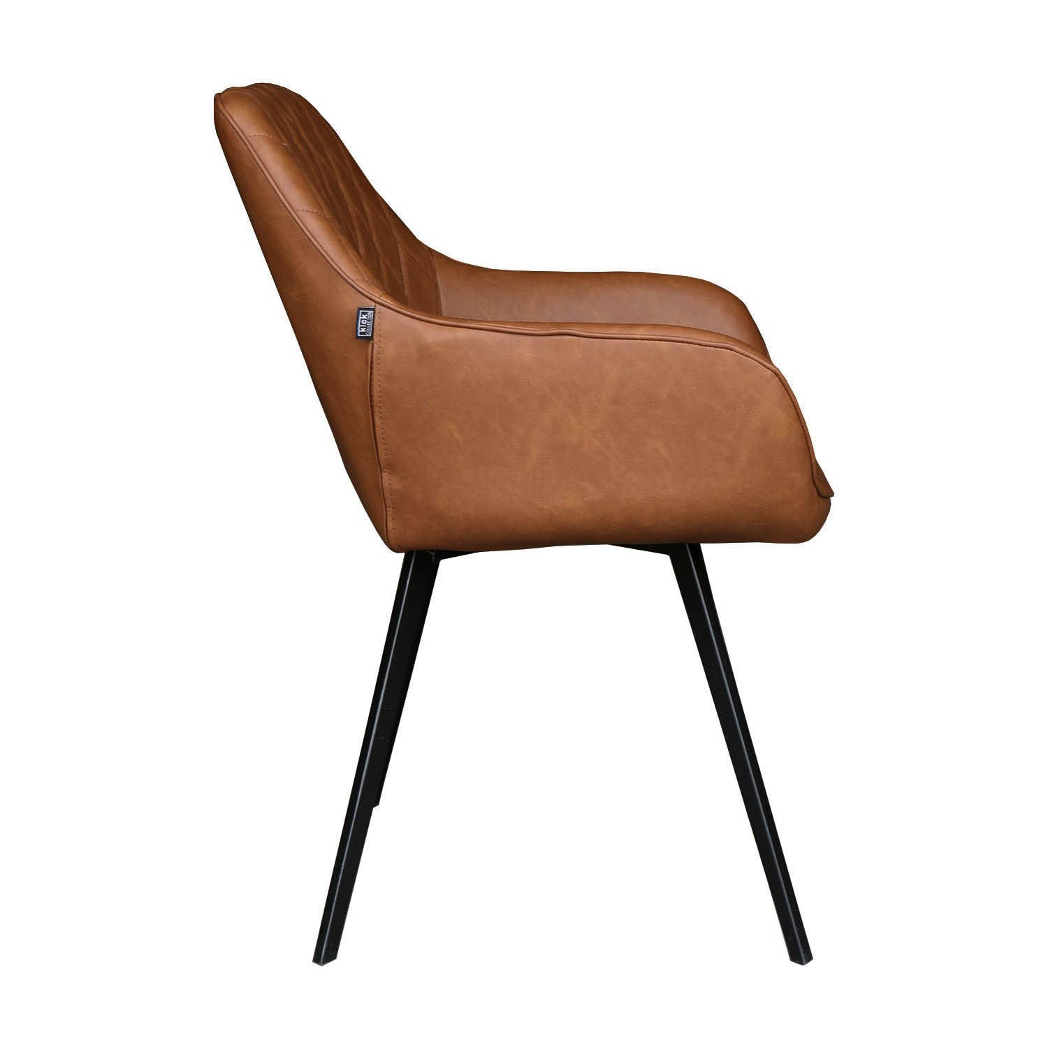 Kick eetkamerstoel Karl Cognac PU