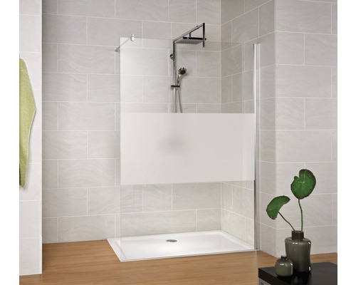Inloopdouchewand M6 Schulte MasterClass, breedte 100 cm, subtiel decor, chroomprofiel