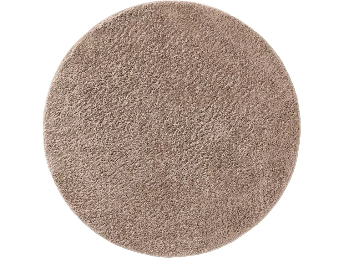 Tapis à poils longs rond Soda Beige ø 160 cm rond